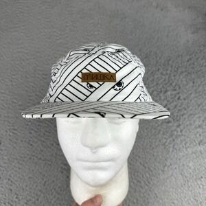 Mishka MNWKA EYEBALL Camper 5-Panel WHITE Hat Strap w/ Clip Cap RARE